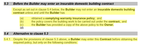 5.3 Before The Builder May Enter An Insurable Domestic Building Contract