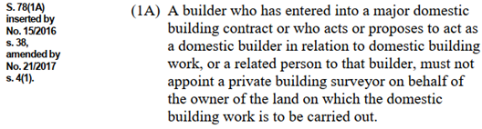 78 (1A) of the Building Act 1993 